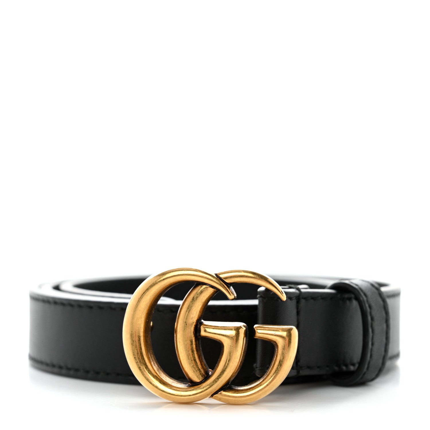 Gucci Calfskin Double G 20mm Belt 70 28 Black 1 of 6