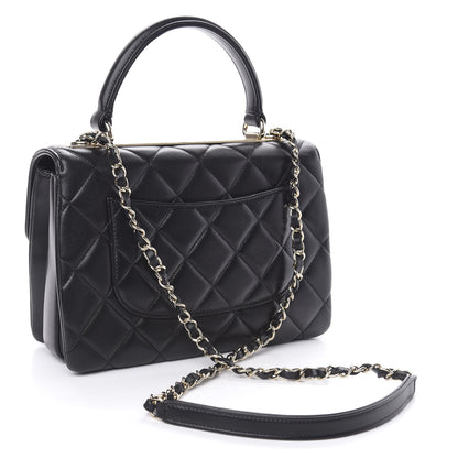 Chanel Lambskin Quilted Small Trendy CC Dual Handle Flap Bag Black 3 of 11