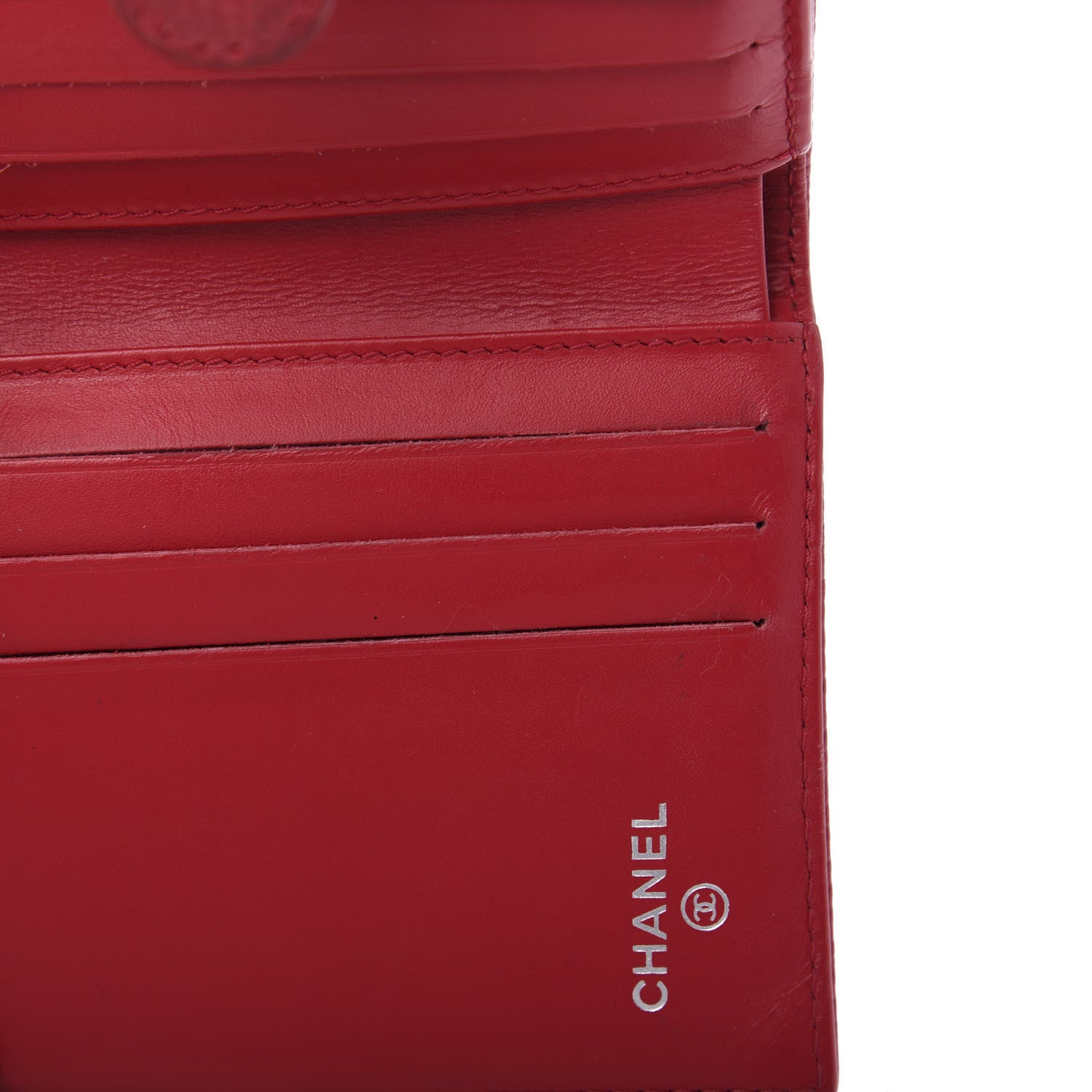 Chanel Caviar Timeless CC Compact French Wallet Red 9 of 15