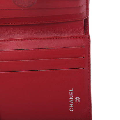 Chanel Caviar Timeless CC Compact French Wallet Red 9 of 15
