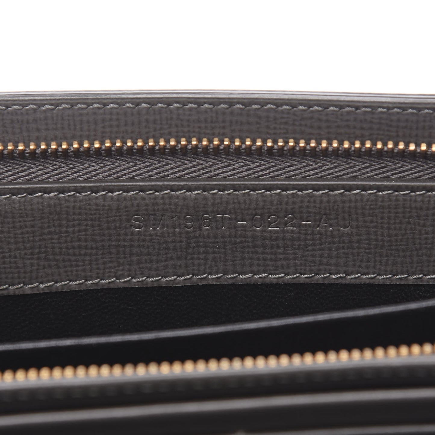 Calfskin Wallet On Strap Light Grey