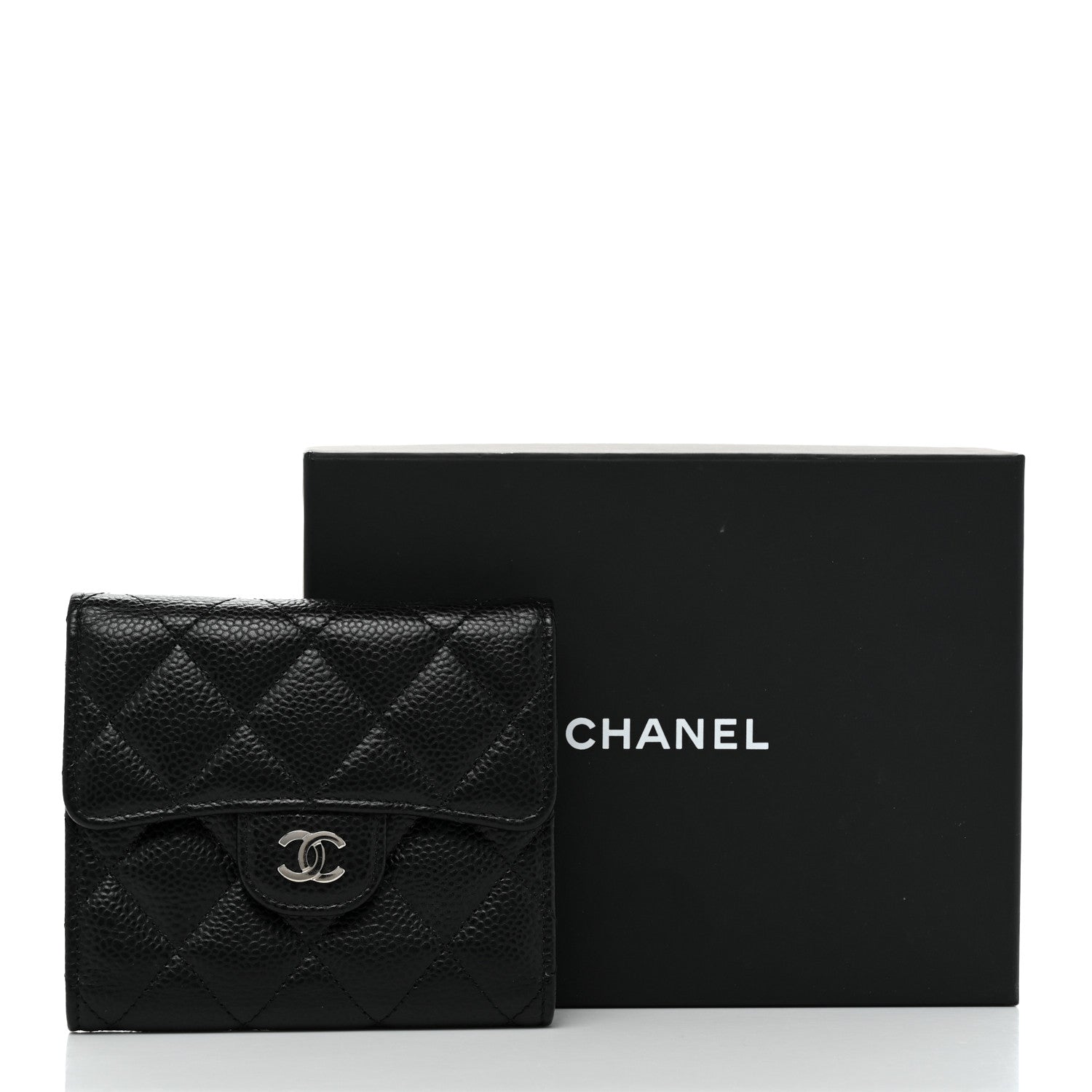 Chanel Caviar Quilted Compact Flap Wallet Black 13 of 13