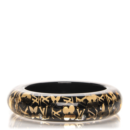 Louis Vuitton Resin Swarovski Medium Inclusion Bracelet GM Black 1 of 3