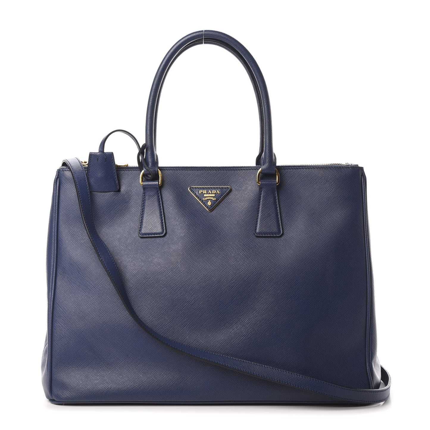 Saffiano Large Galleria Double Zip Tote Bluette