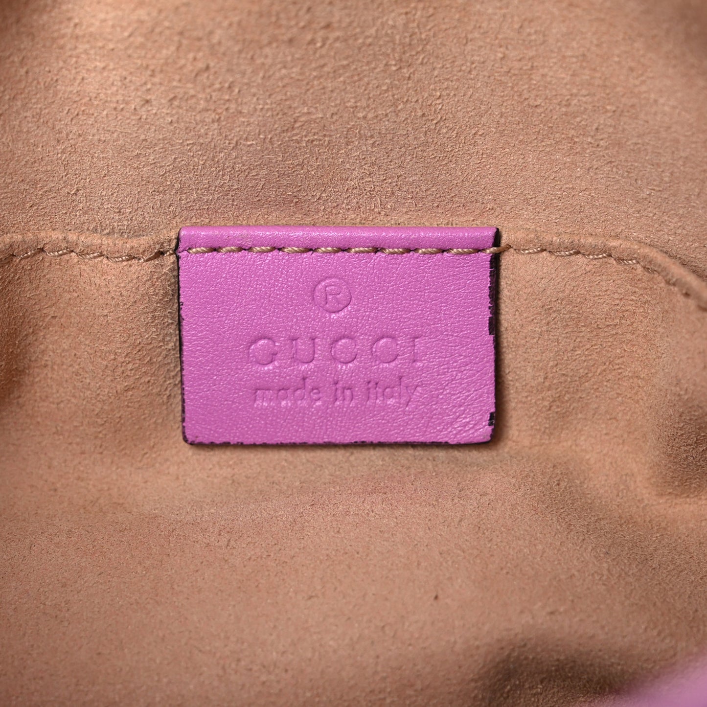 Calfskin Matelasse Mini GG Marmont Chain Shoulder Bag Candy Mousse