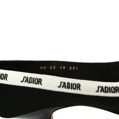 Christian Dior Technical Canvas Ribbon Embroidered J'Adior 65mm Pumps 39.5 Black 8 of 14