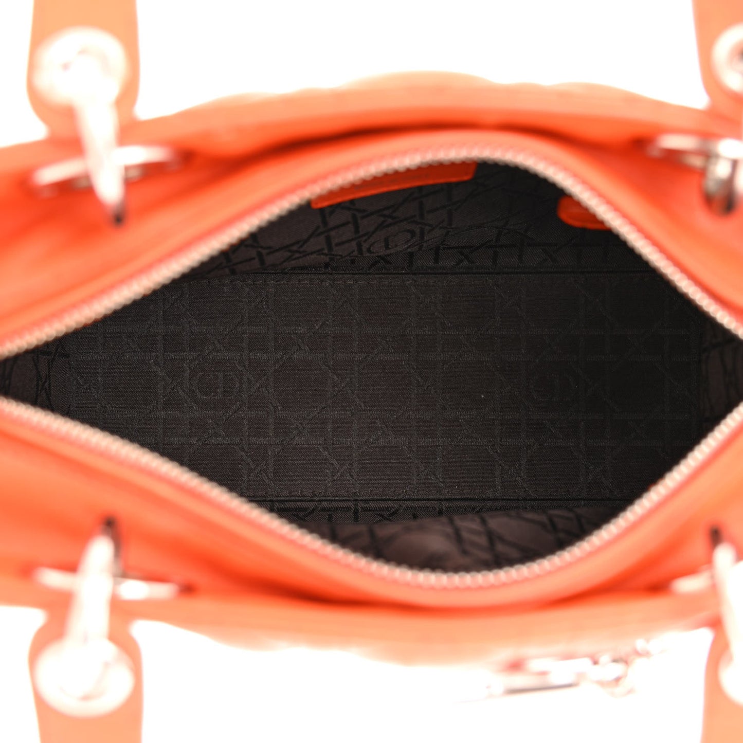 Lambskin Cannage Medium Lady Dior Orange
