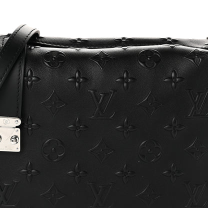Louis Vuitton Calfskin Debossed Monogram Side Trunk Black 7 of 9