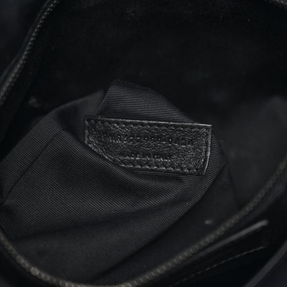 Saint Laurent Crinkled Calfskin Matelasse Monogram Medium Niki Shopper Tote Black 7 of 13