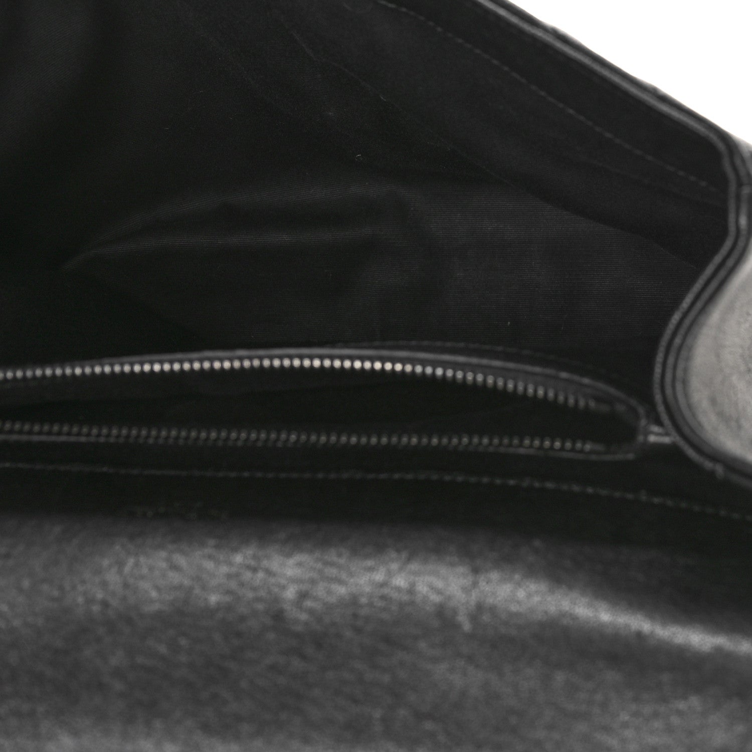 Saint Laurent Sheepskin Matelasse Chevron Monogram Monochrome Large College Satchel Black 5 of 12