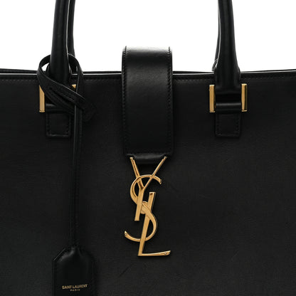 Saint Laurent Smooth Calfskin Medium Monogram Cabas Black 8 of 11