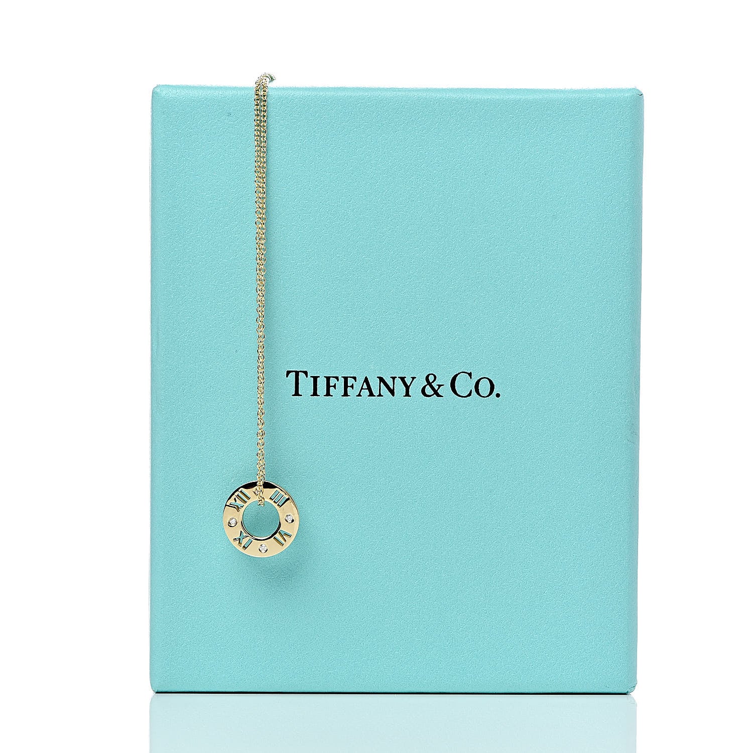 Tiffany 18K Yellow Gold Diamond Atlas Pierced Pendant Necklace 9 of 9