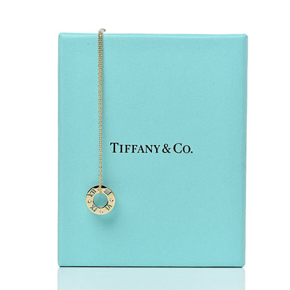 Tiffany 18K Yellow Gold Diamond Atlas Pierced Pendant Necklace 9 of 9