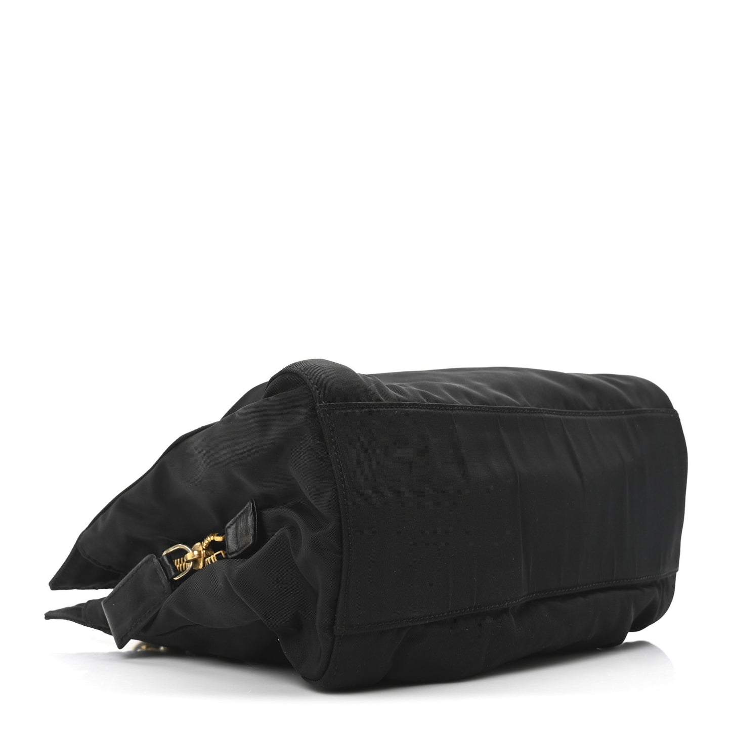 Tessuto Nylon Chain Shoulder Bag Black