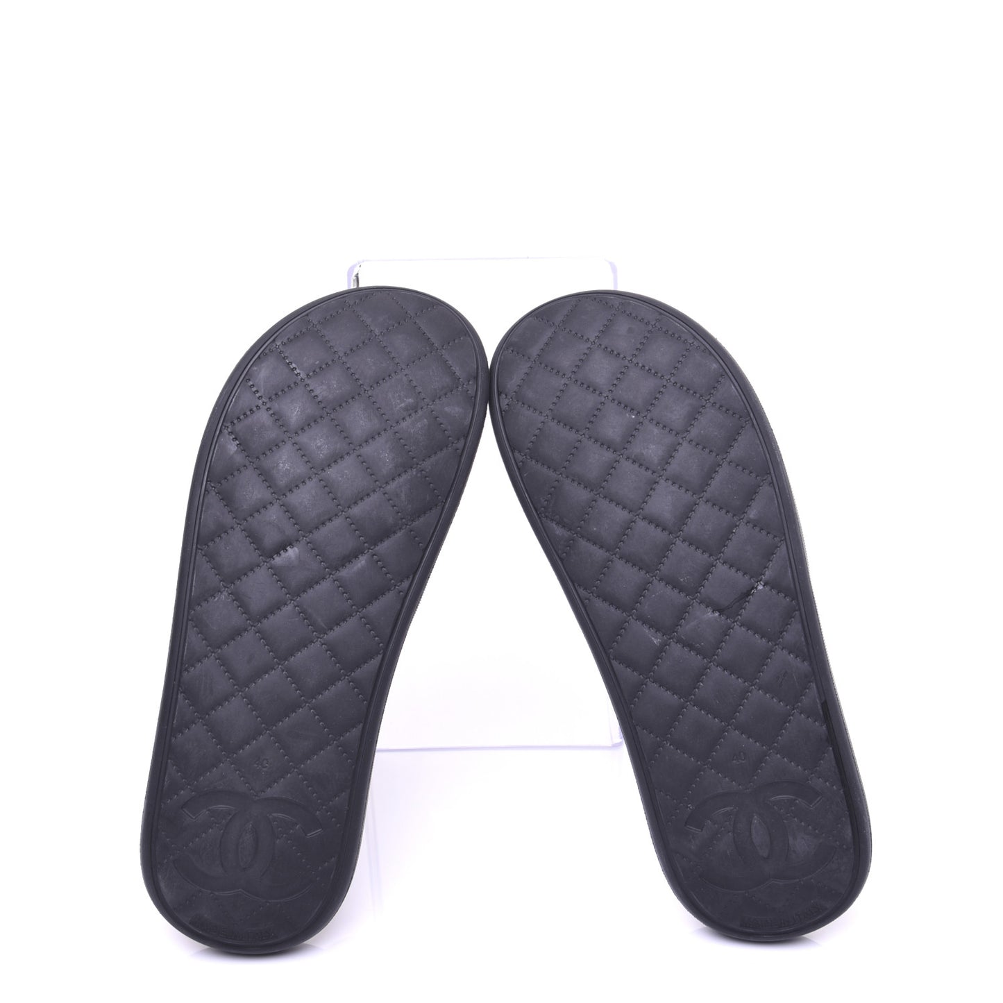 Thermoplastic PVC Camellia Mule Sandals 40 Black