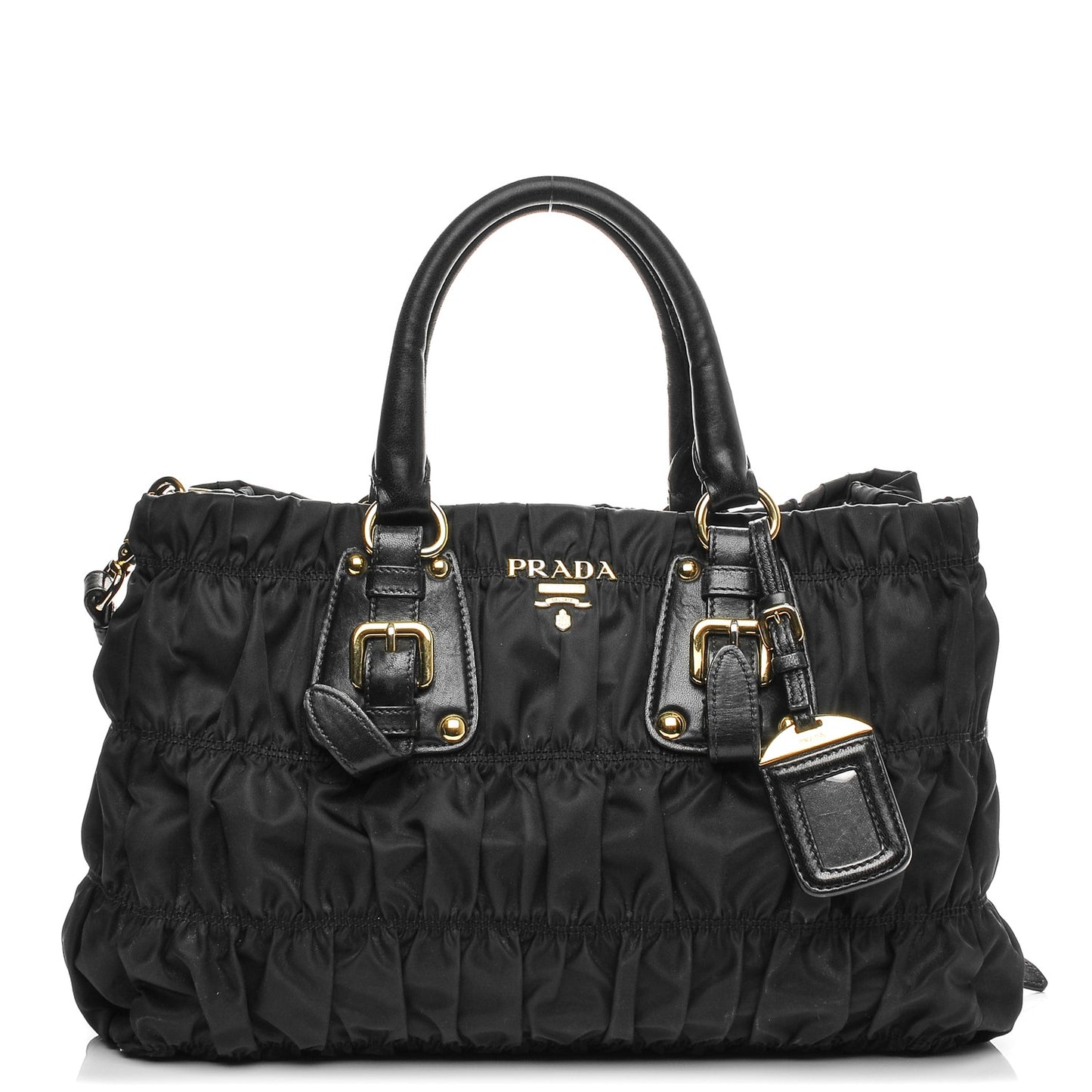 Tessuto Nylon Gaufre Tote Nero Black