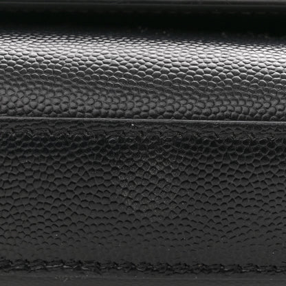 Saint Laurent Grain De Poudre Small Monogram Kate Satchel Black 14 of 16