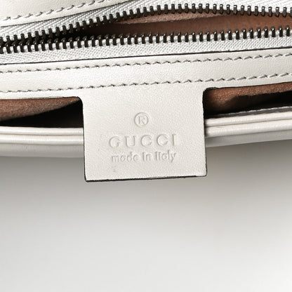 Gucci Calfskin Matelasse Small GG Marmont Shoulder Bag White 6 of 11