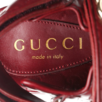 Gucci Guccissima GG Embossed Womens Sandals 36 Rosso Ancora 8 of 10