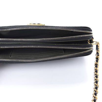 Chanel Caviar Quilted Small Boy Clutch With Chain Black 4 of 11