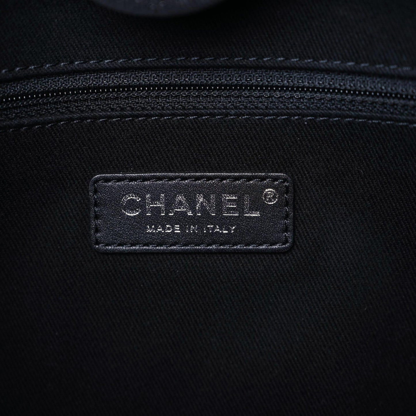 Lurex Canvas Small Deauville Tote Black