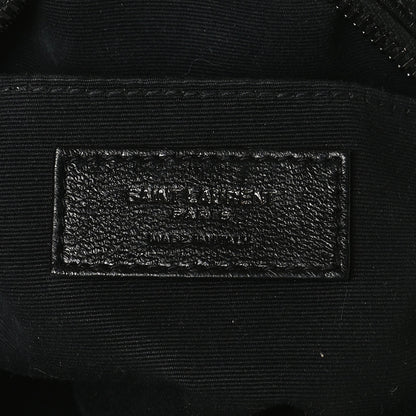 Saint Laurent Calfskin Matelasse Chevron Round Vinyle Camera Bag Black 5 of 13