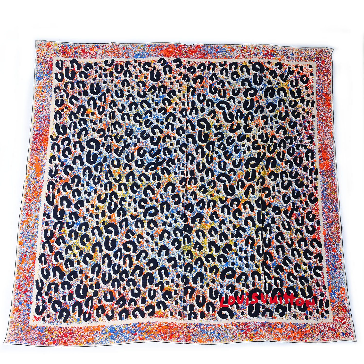 Louis Vuitton Silk Leo Spray Giant Square Piment 3 of 6