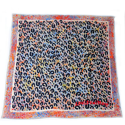 Louis Vuitton Silk Leo Spray Giant Square Piment 3 of 6
