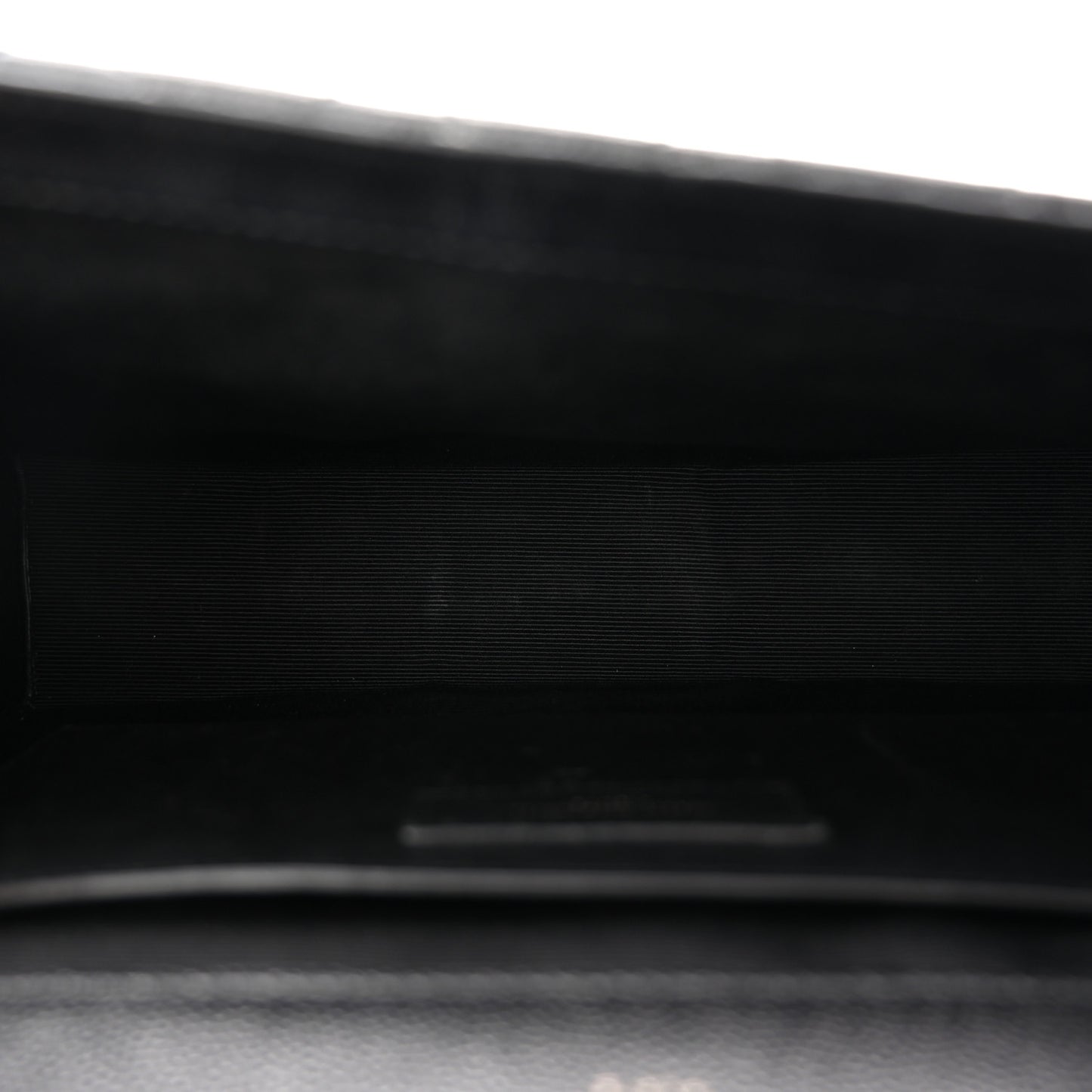 Grain De Poudre Textured Mixed Matelasse Triquilt Medium Monogram Monochrome Satchel Black