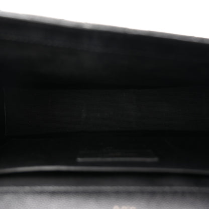 Saint Laurent Grain De Poudre Textured Mixed Matelasse Triquilt Medium Monogram Monochrome Satchel Black 5 of 11