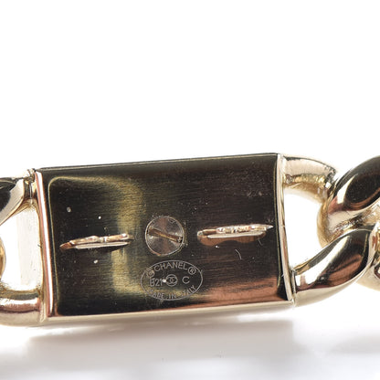 Chanel Crystal Chain CC Hair Clip Barrette Gold 3 of 3