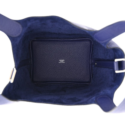 Hermes Taurillon Clemence Picotin Lock 18 PM Bleu Encre 5 of 11