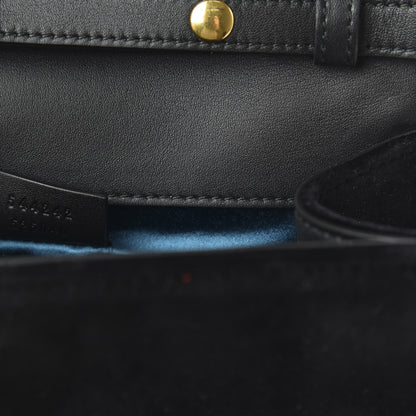 Gucci Velvet Crystal Square G Shoulder Bag Black 9 of 10