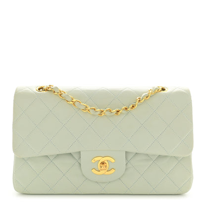 Chanel Lambskin Quilted Small Double Flap Light Green 1 of 16