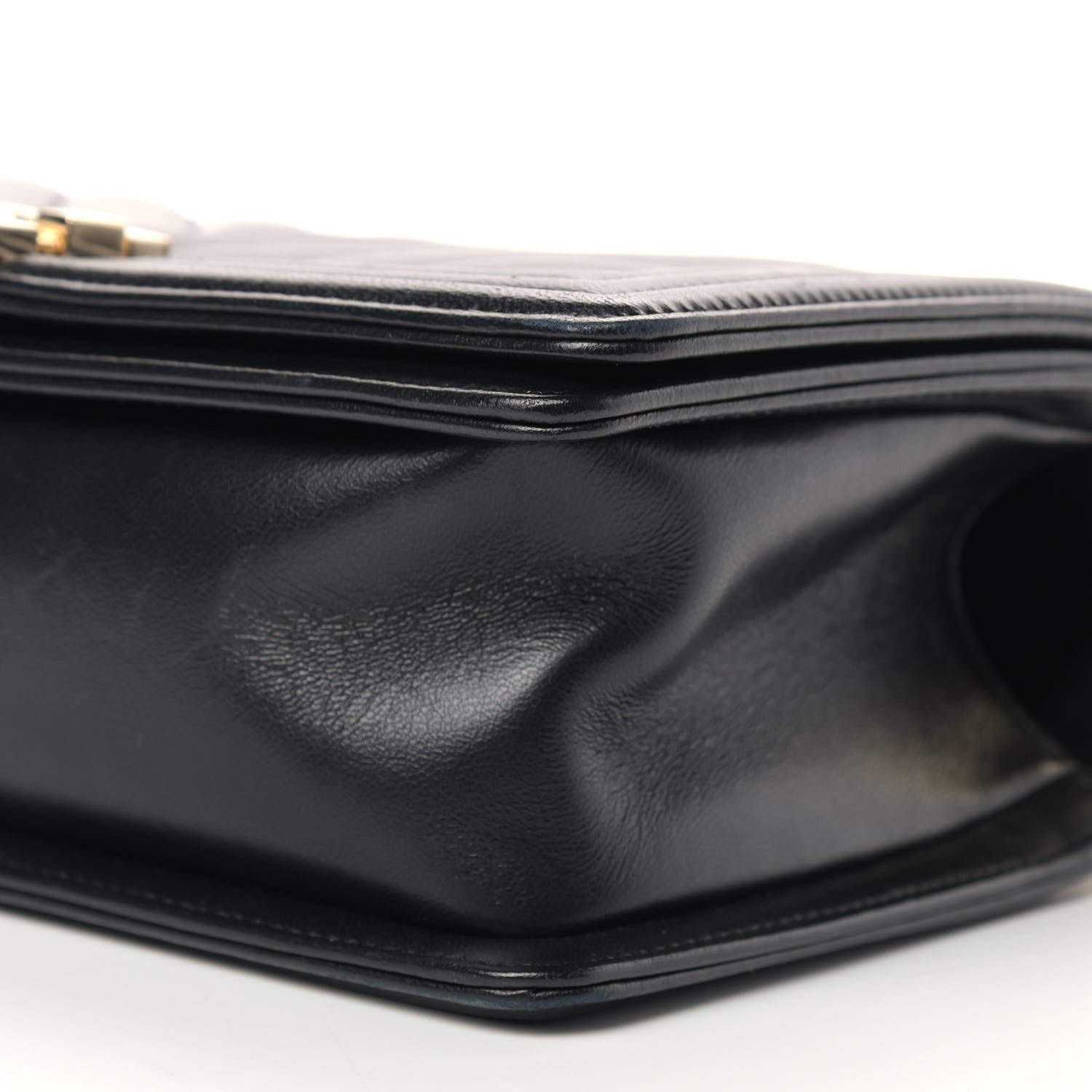 Chanel Lambskin Chevron Quilted Medium Boy Flap Black 9 of 16