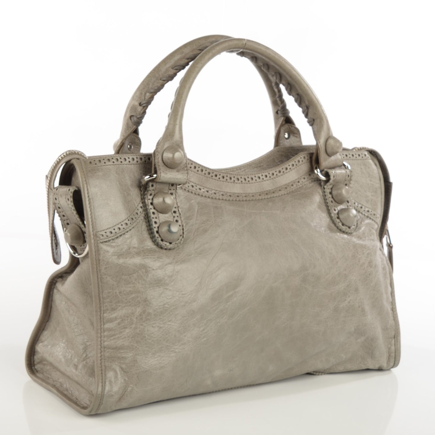 Agneau Giant Brogues Hardware City Argent