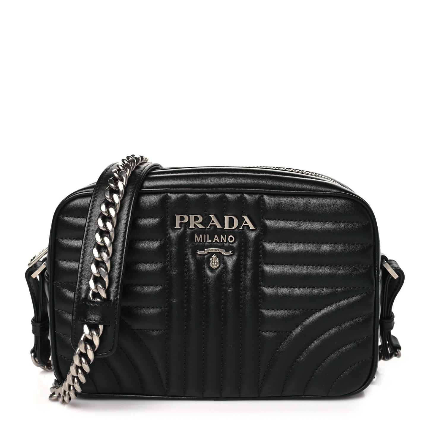 Soft Calfskin Diagramme Camera Bag Black