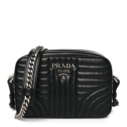 Prada Soft Calfskin Diagramme Camera Bag Black 1 of 10