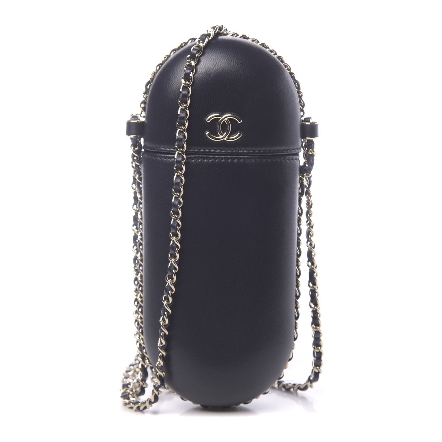 Chanel Lambskin Chain Around Phone Holder Black 1 of 10