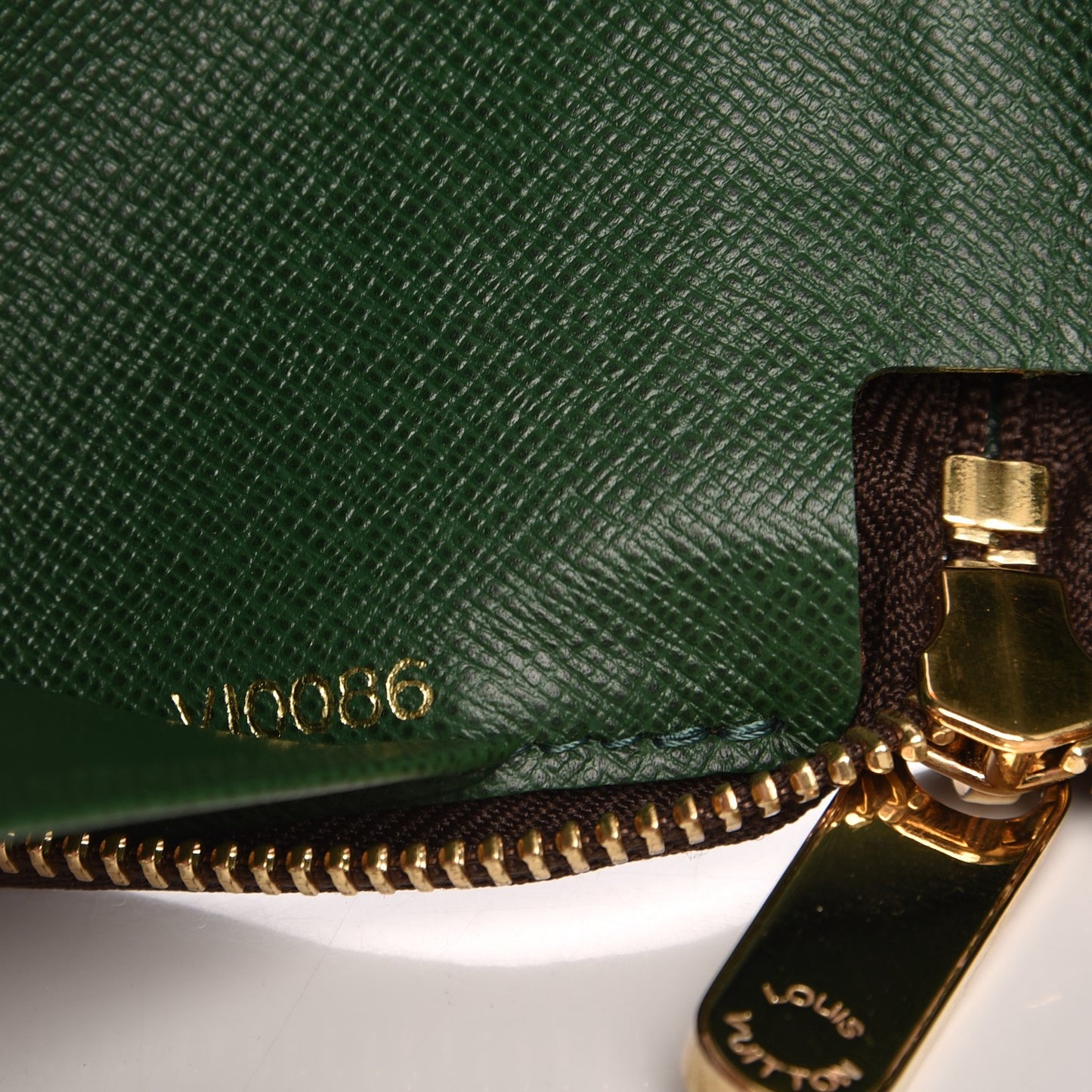 Monogram Groom Zippy Organizer Wallet Green
