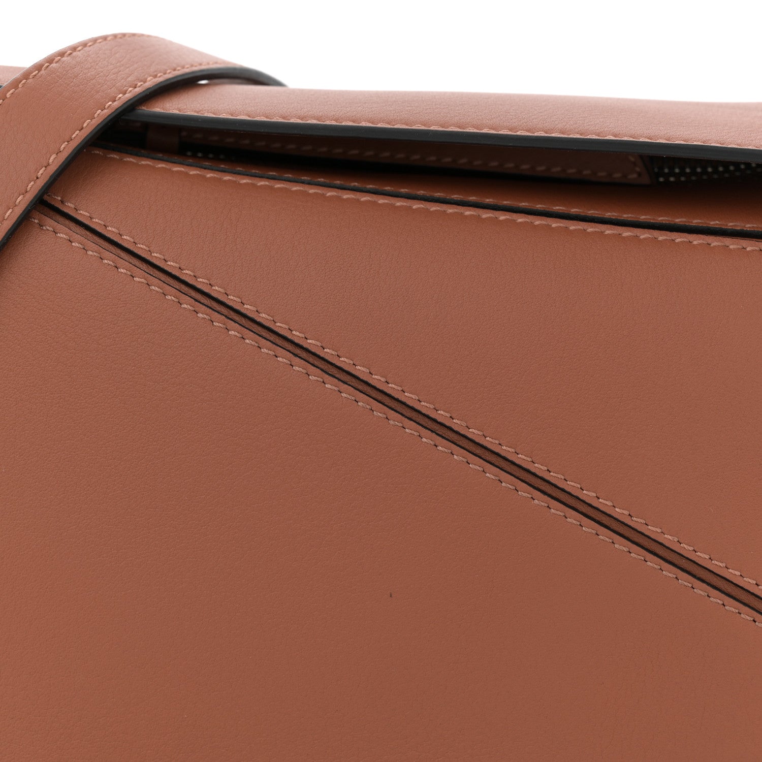 Loewe Grained Calfskin Small Puzzle Bag Tan 8 of 10