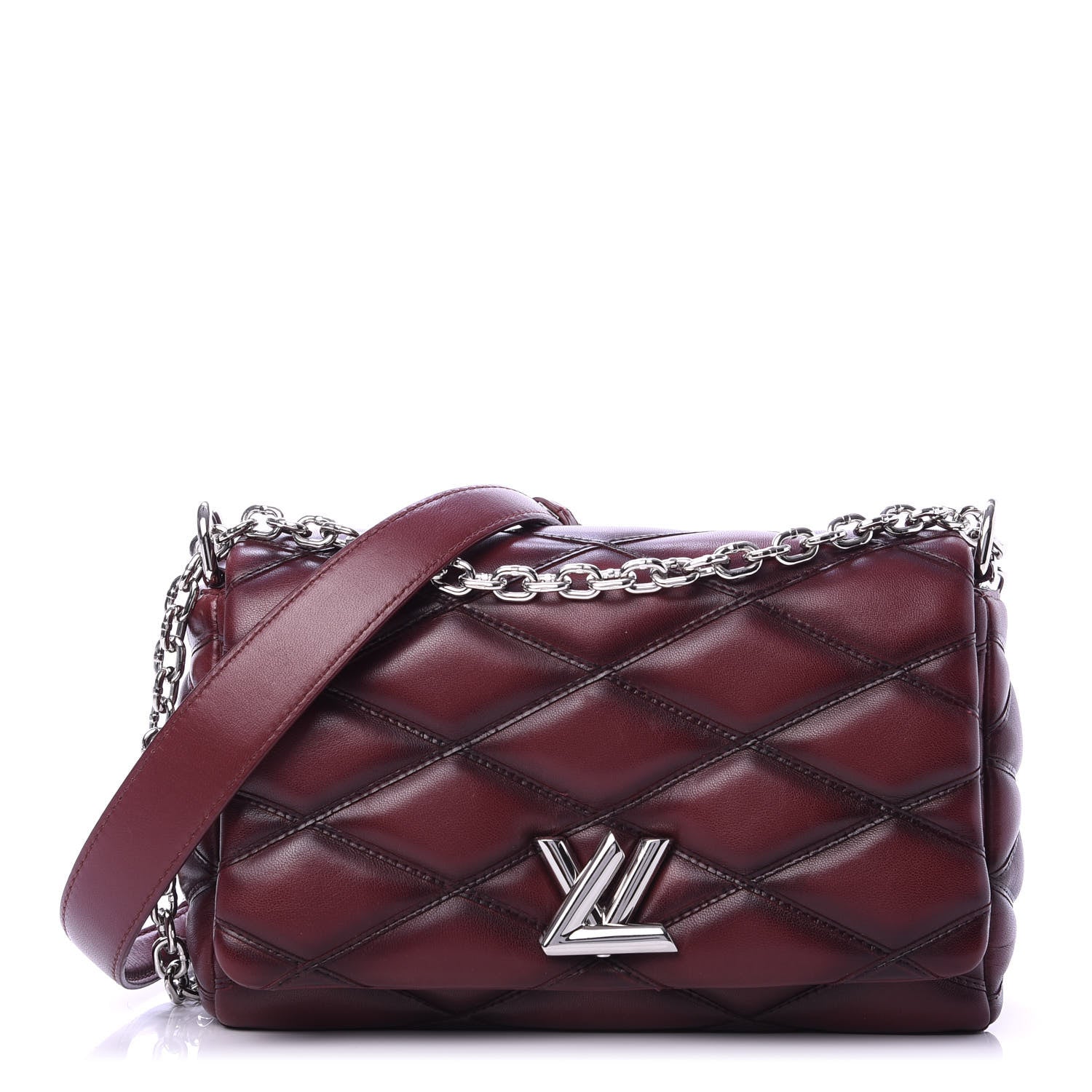 Louis Vuitton Lambskin Malletage GO-14 PM Bordeaux 1 of 12