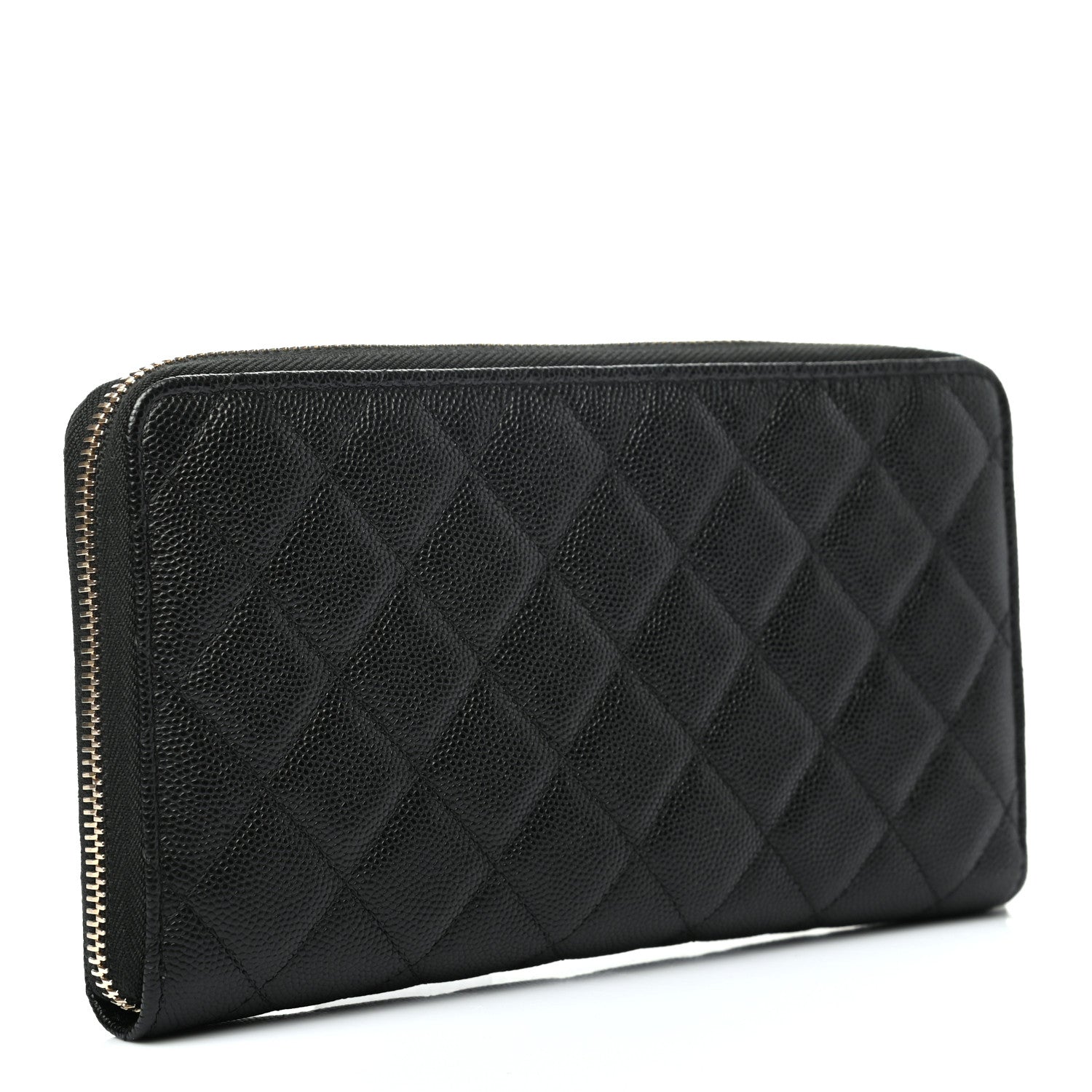 Chanel Caviar Quilted Large Zip Around Organizer Wallet Black 3 of 8