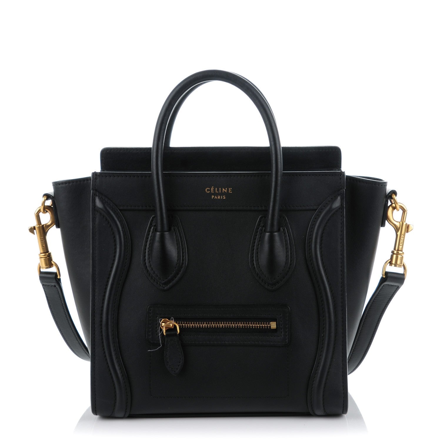 Celine Smooth Calfskin Nano Luggage Black 1 of 7