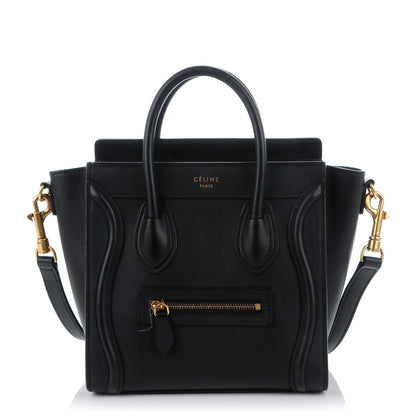 Celine Smooth Calfskin Nano Luggage Black 1 of 7