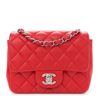 Chanel Lambskin Quilted Mini Square Flap Red 1 of 12