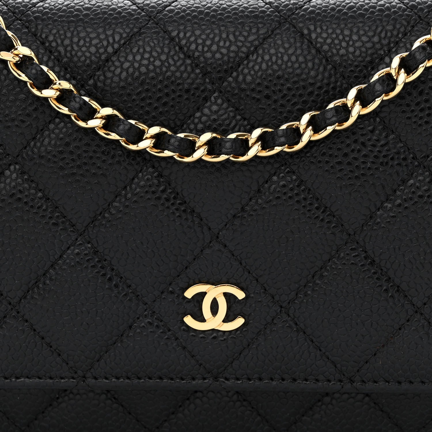 Chanel Caviar Quilted Wallet on Chain WOC Black 10 of 15