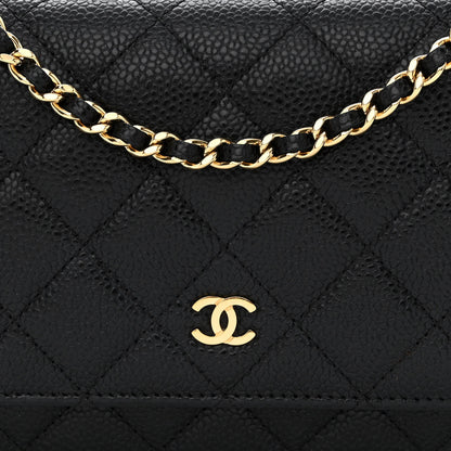 Chanel Caviar Quilted Wallet on Chain WOC Black 10 of 15