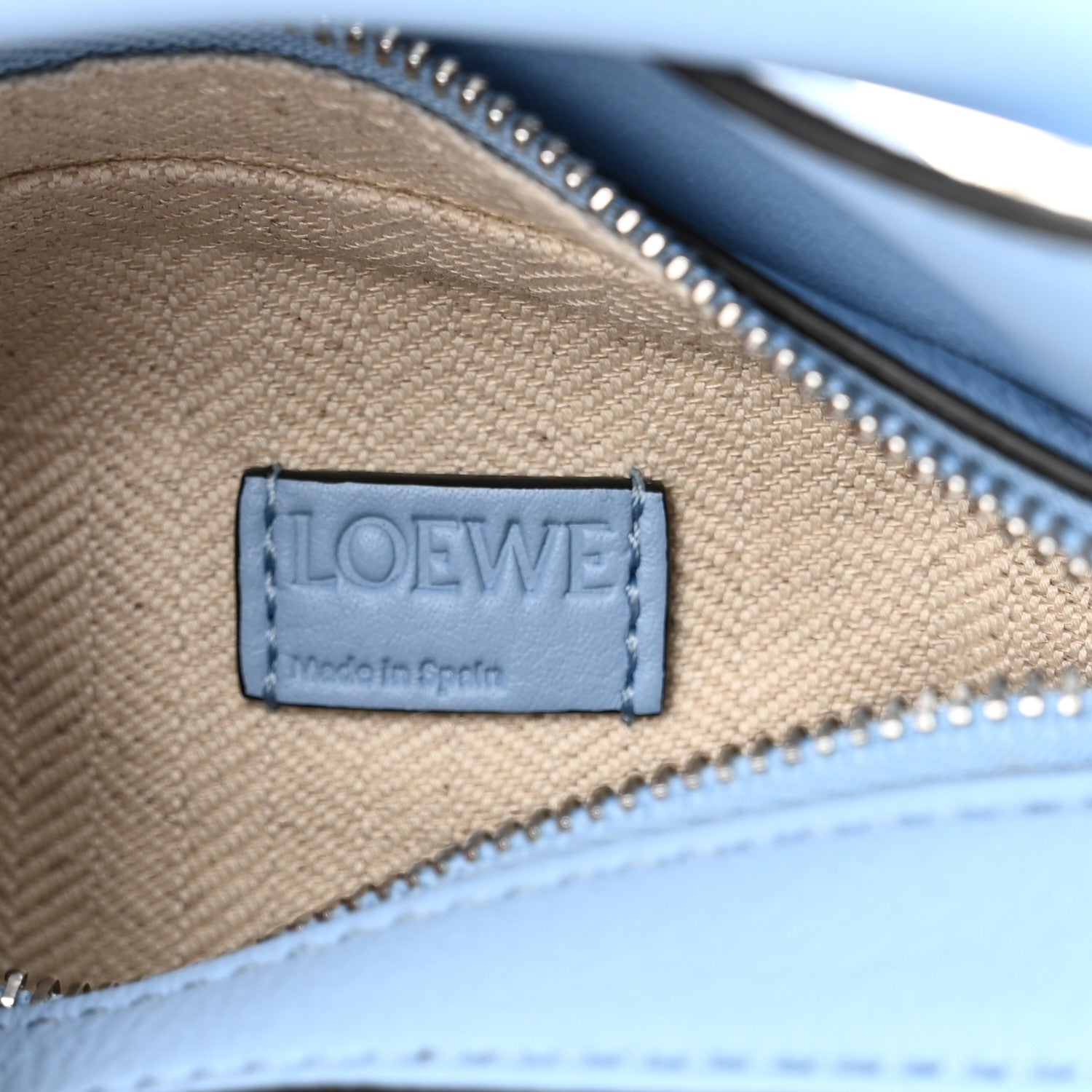 Loewe Calfskin Nano Puzzle Bag Blue 6 of 10