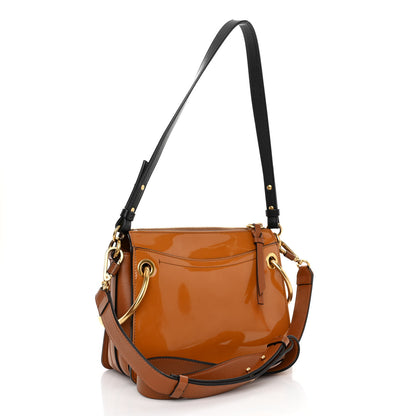 Chloe Patent Small Roy Bag Caramel 3 of 10